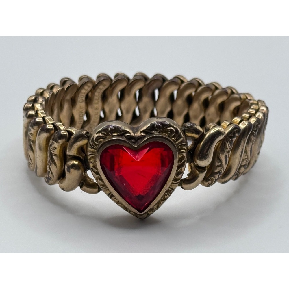 Vintage American Queen Sweetheart Heart Expansion Bracelet Pittman & Keeler